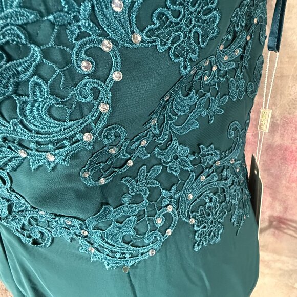 NEW πWedding Dress Teal Embroidered Beaded Mother Bride/ Groom - Evening Dress - Picture 9 of 16